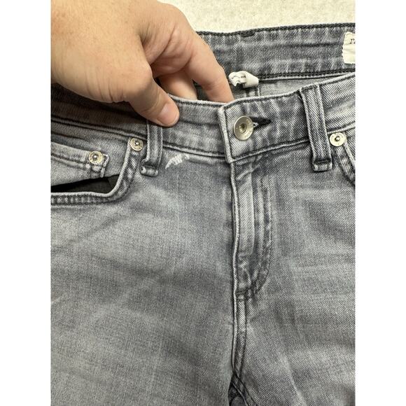Rag & Bone Womens Jeans 24 Dre Low Rise Slim Boyfriend Gray Hemmed - Picture 8 of 10